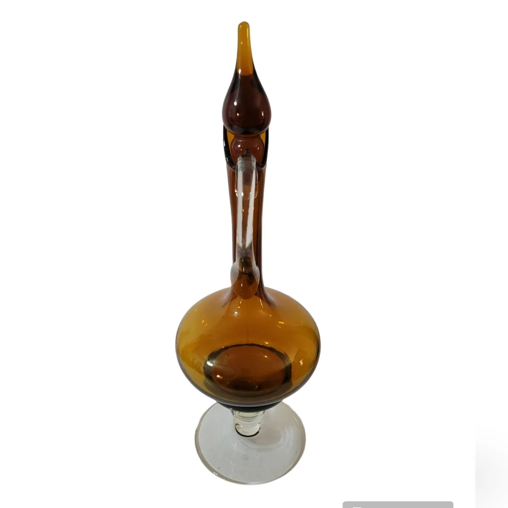 Art Glass Vintage Italian MCM Decanter
